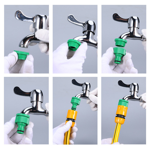 Plastic 6mm quick-connect nipple connector, washing machine, car wash, water hose, quick connector, water passage connector, 4mm soft tube