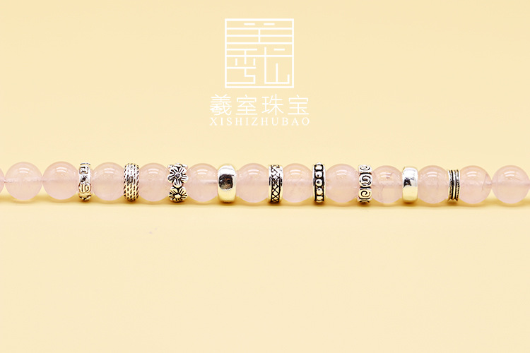 S925 sterling silver beads Thai Silver old ring plum blossom snake bone pattern closed ring spacer DIY silver jewelry accessories