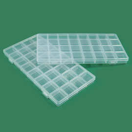 32格透明PP塑料盒元器件包装盒diy样品展示盒储物饰品收纳盒