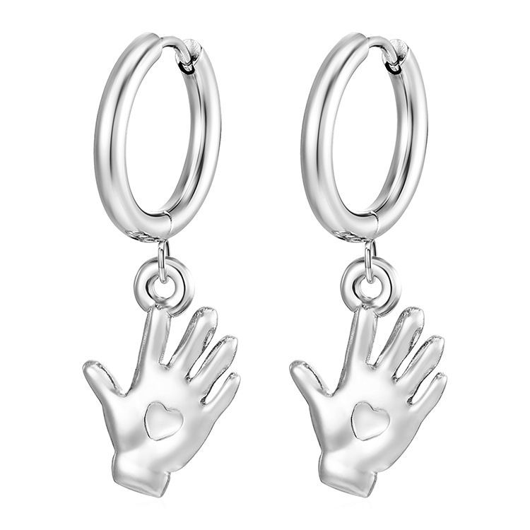 Europa y América de moda transfronteriza pendientes de moda galvanizado 18K oro acero inoxidable pendientes al por mayor