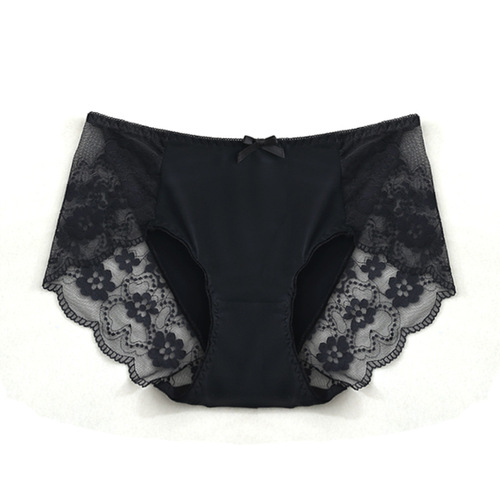 Summer new lace women's underwear thin mid-waist romantic and gentle pure cotton crotch antibacterial breathable briefs
