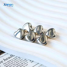 电镀金属色穿孔爱心直孔桃心亚克力串珠手机链包饰diy饰品配件