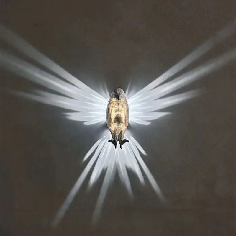 Independent Site Hot-Selling Owl Wall Lamp Animal Sleep Night Light Wall Lighting Art Decoration