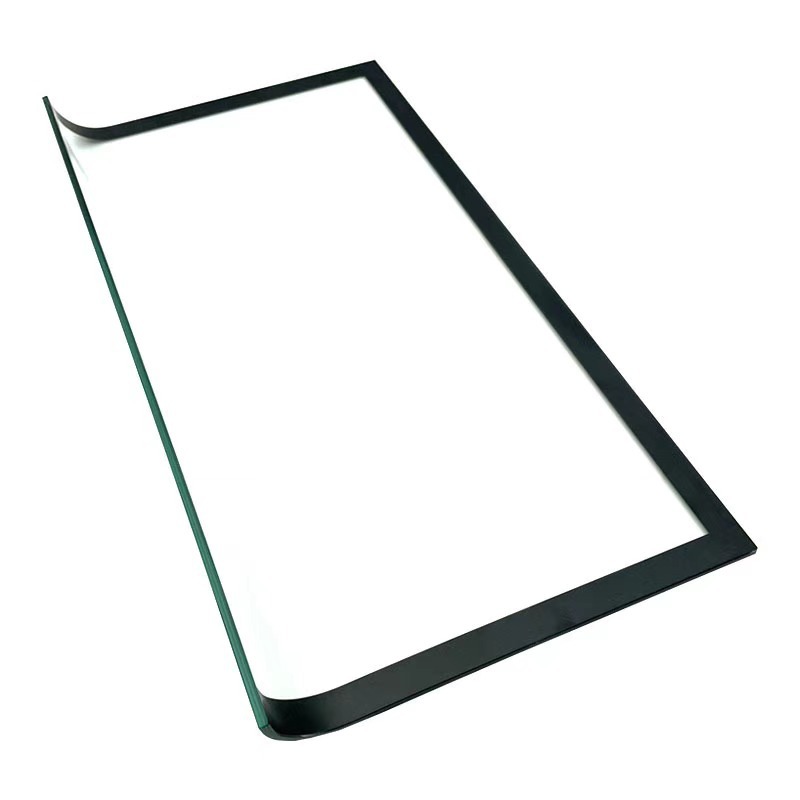 直角弯钢玻璃电脑机箱面板烤弯玻璃专业各种丝印弧度热弯玻璃