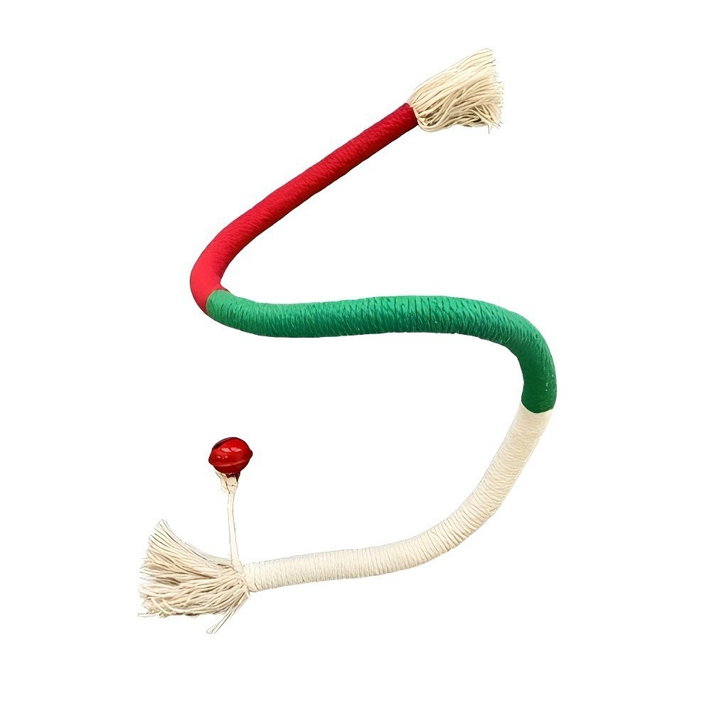 60cm 빨간색과 녹색 씹는 밧줄 고양이 놀리는 막대기(종)