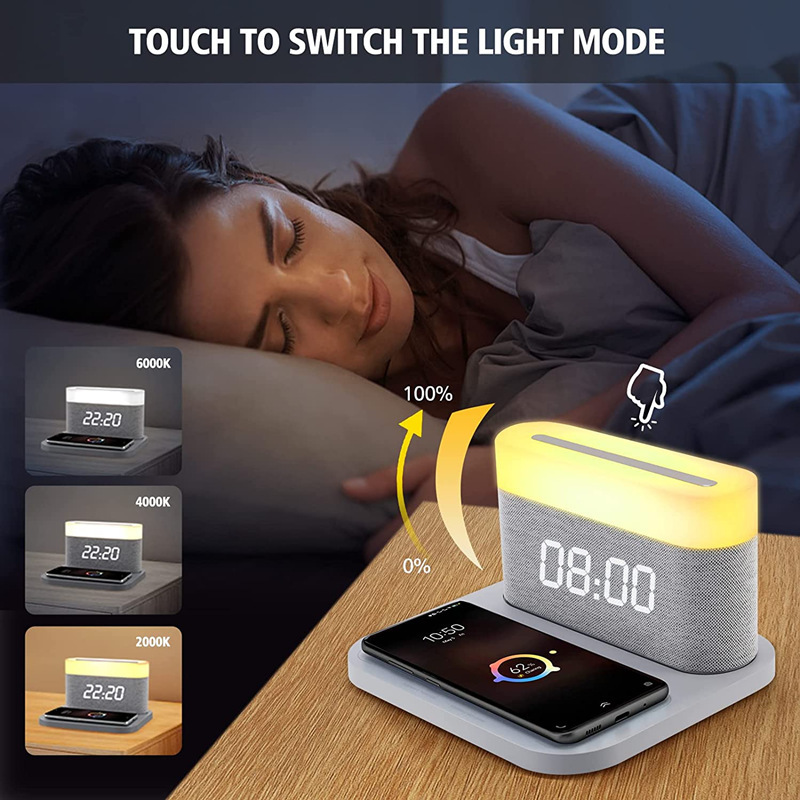 ソースメーカーのホットモデル 3-in-1 ワイヤレス充電器ナイトライト高速充電サポートカスタマイズされたビジネスギフト|undefined