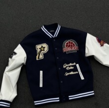 跨境棒球服美式复古秋冬青少年刺绣外套男学院风情侣飞行员夹克男