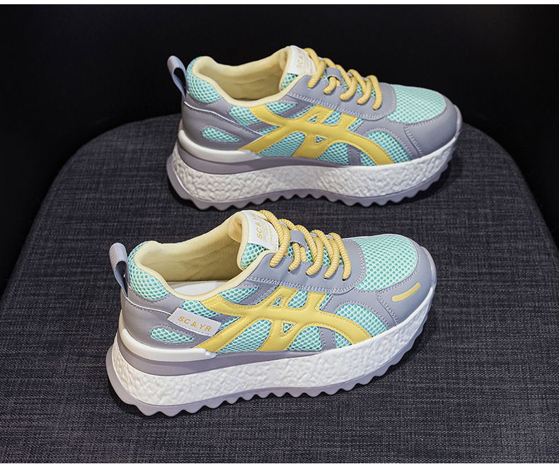 Giày sneaker nữ đế dày chunky phong cách thể thao thời trang mới thu 2026 — M2878 đen, M 2878m màu, M2878 màu đỏ, M2878 màu xanh lá cây chi tiết 17