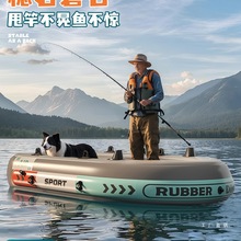 皮划艇充气船橡皮艇加厚冲锋舟钓鱼船漂流折叠气垫船野钓小船
