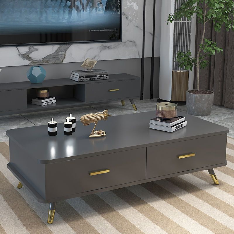 나무 커피 테이블: 120 아이언 그레이