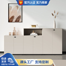 矮柜办公室打印机茶水柜隔断柜文件柜简约木质落地资料柜带密码锁