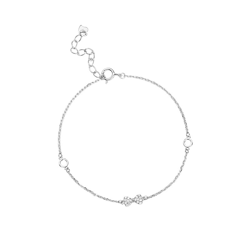 Silver Bow Bracelet For Women Elegant Sterling Silver Accessory_voghion.com