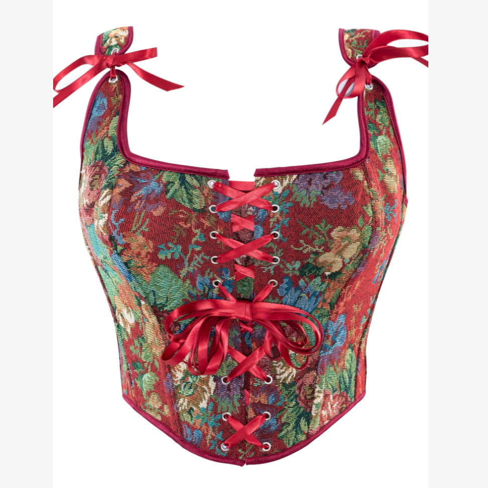 Nuevo peonía rojo plegado vestir cinturón chaleco correa corte corsé de hueso de pescado damas cinturón fuera del suministro transfronterizo lotes