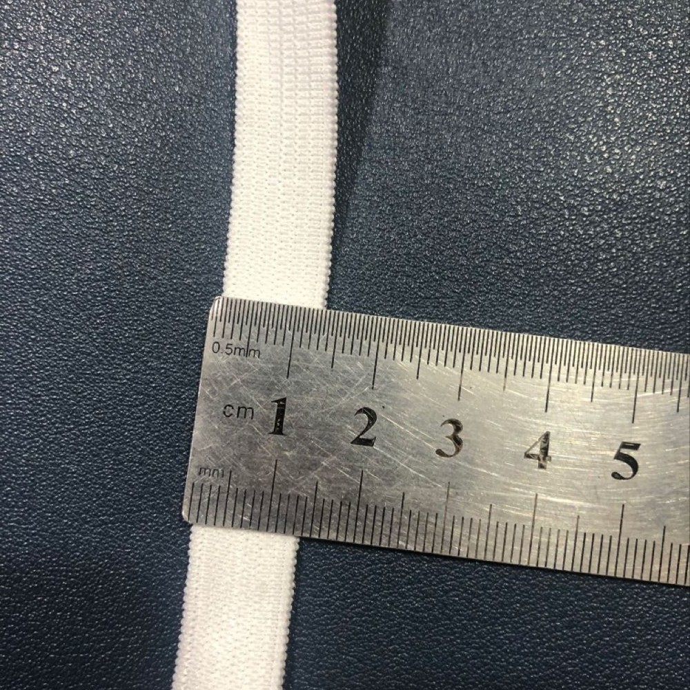 厂家直销黑白1.2CM进口沟边松紧带 袖口脚口针织松紧带