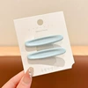 1# colorful oval hairpins - blue pair about 5.2cm