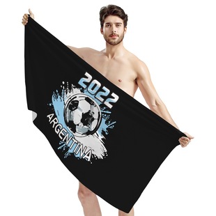 Qatar World Cup Argentina national flag printing large size towel International Station hot sale cross-border exclusive bath towel
