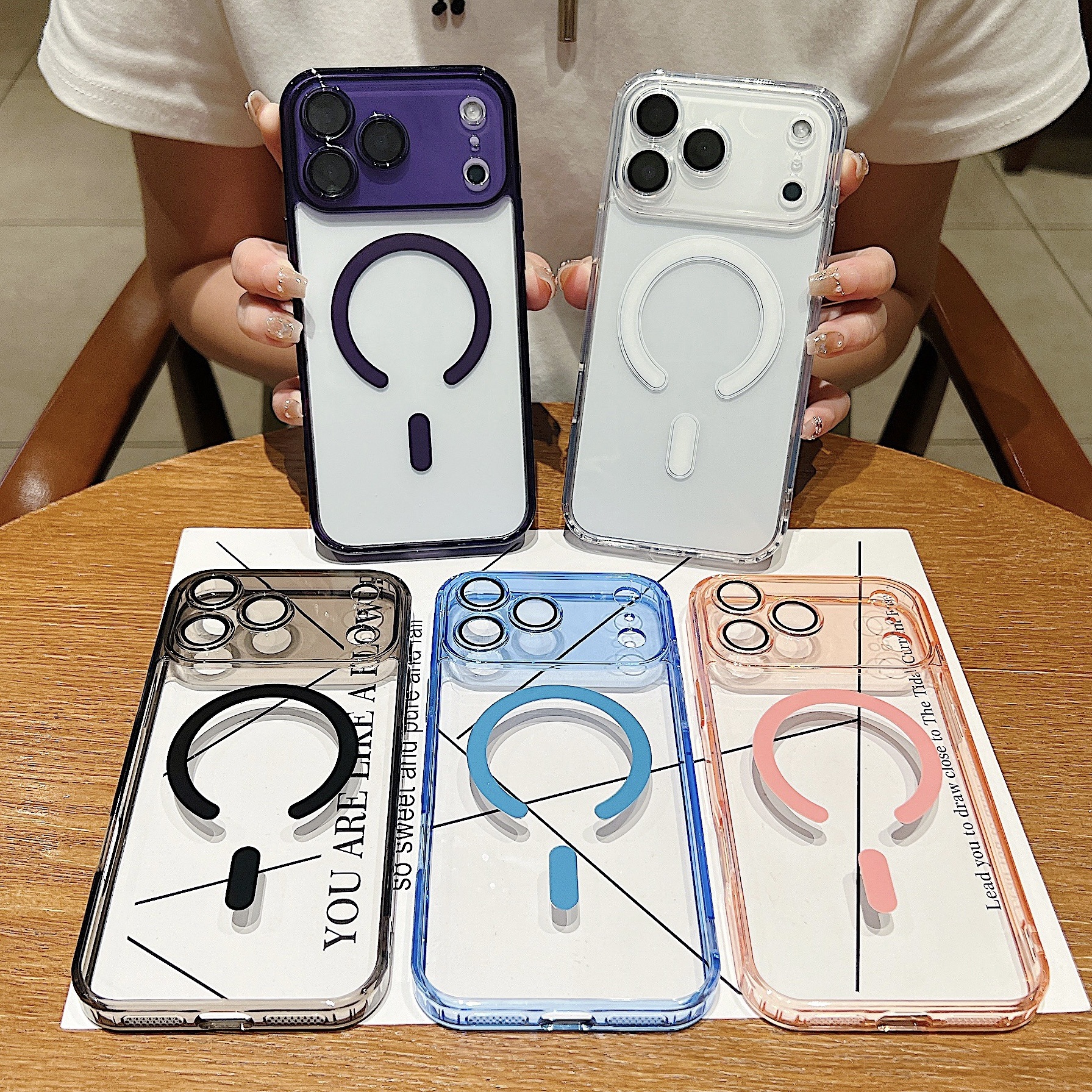 Aplicable a Apple 17 / 16 Promax alta permeabilidad acrílico succión caja de teléfono celular iphone 15 / 14 pro caso de protección