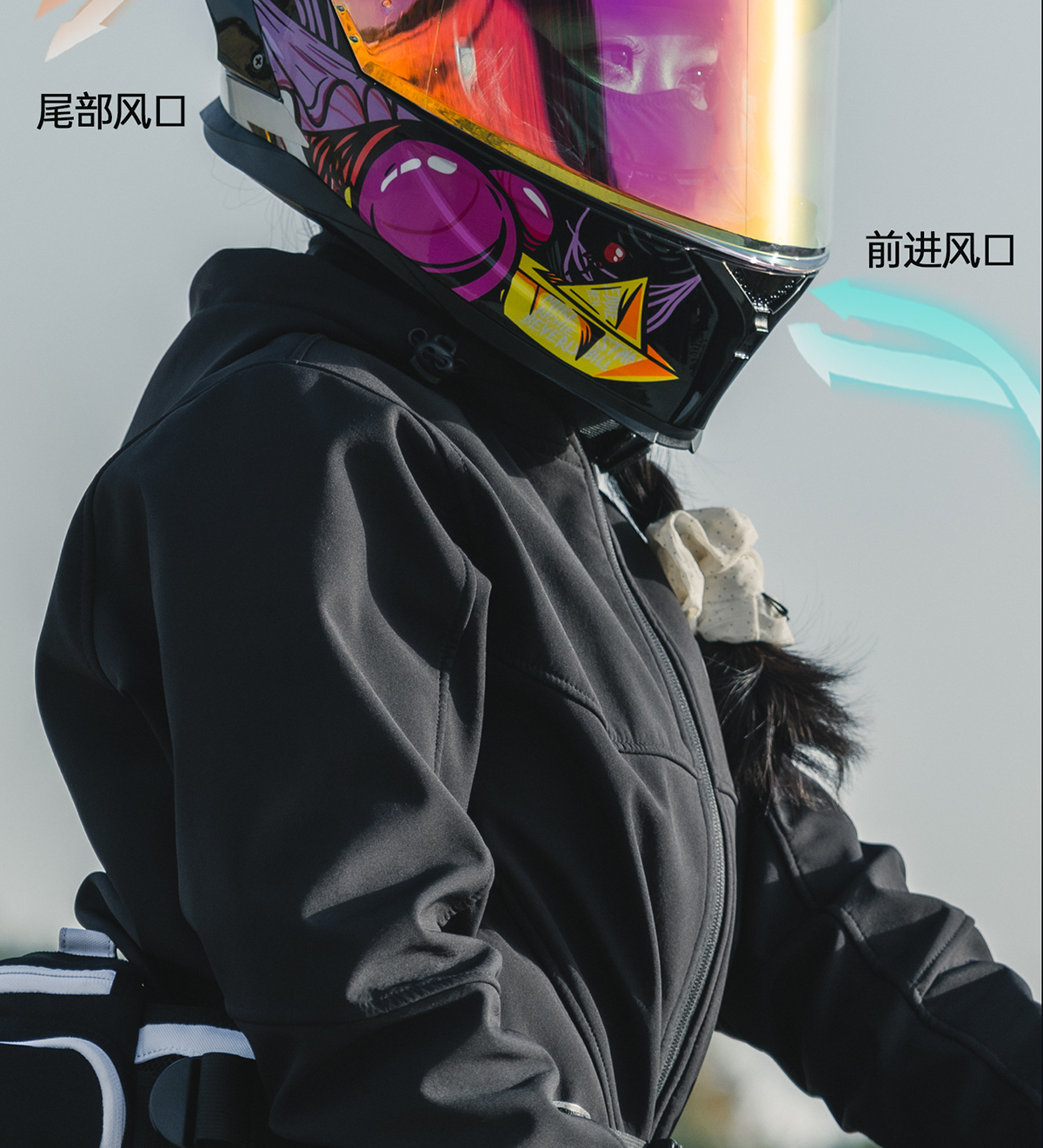 Motorcycle Helmet Full Face 3C Certified with Bluetooth Cat Ears