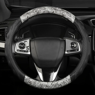 Handle Cover, Foreign Trade Cross-Border, Steering wheel cover - gray-38cm