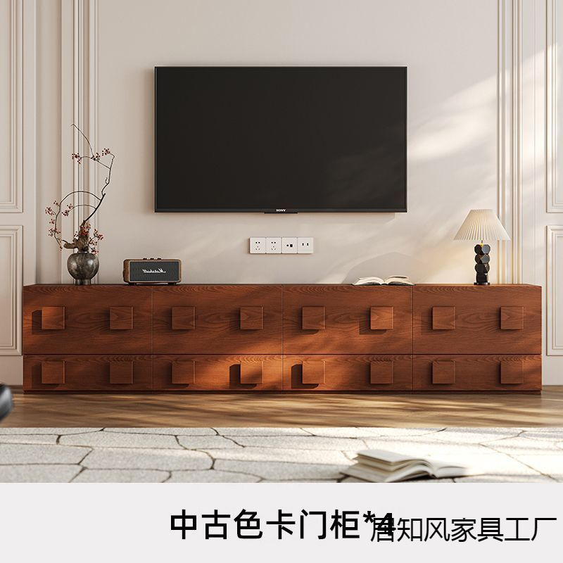 美式中古风卡门柜斗柜家用客厅储物柜组合电视柜卧室收纳柜床头柜|undefined