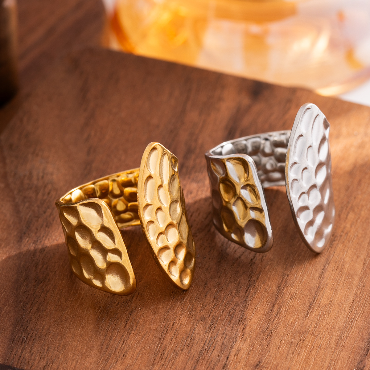 With a forged pattern one size ring stainless steel