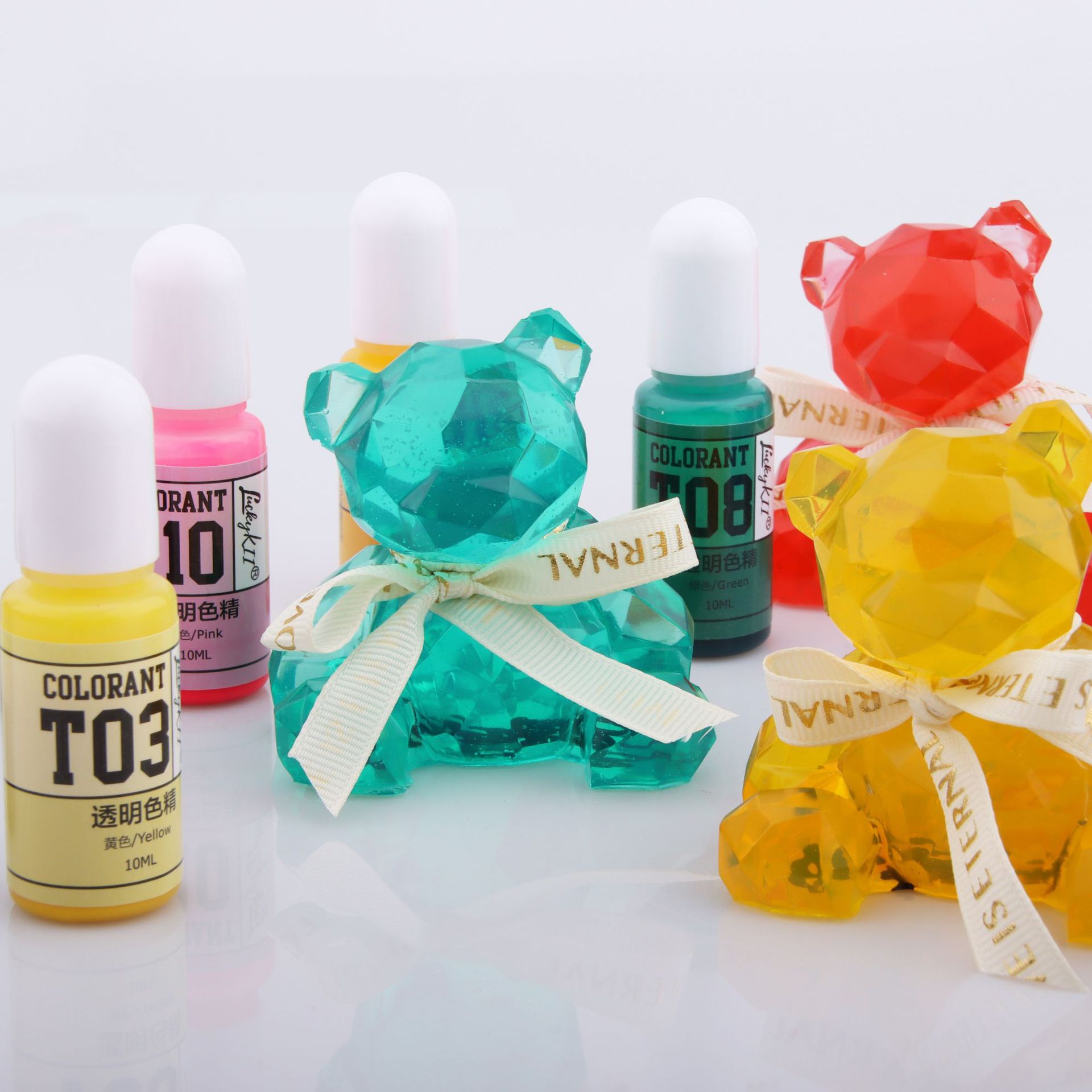 DIY 14-color transparent UV epoxy resin AB glue coloring pigment dye cross-border new product factory direct sale