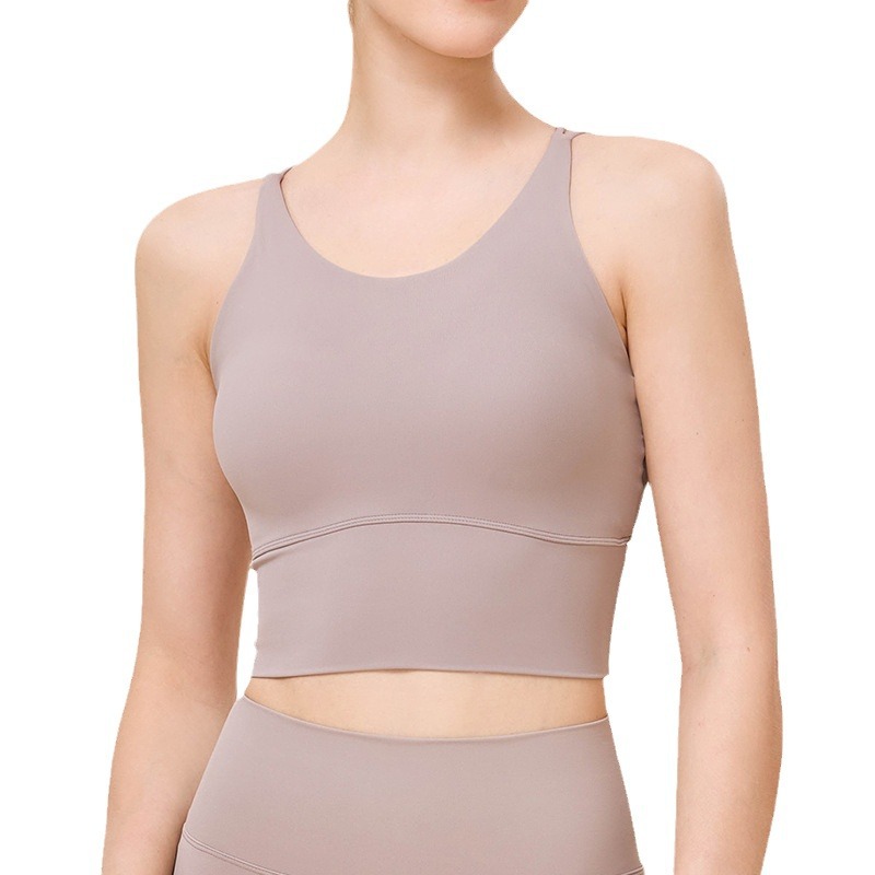 ropa interior deportiva femenina antichoque cruzada ropa de yoga chaleco integral entrenamiento profesional pilates sujetador de fitness