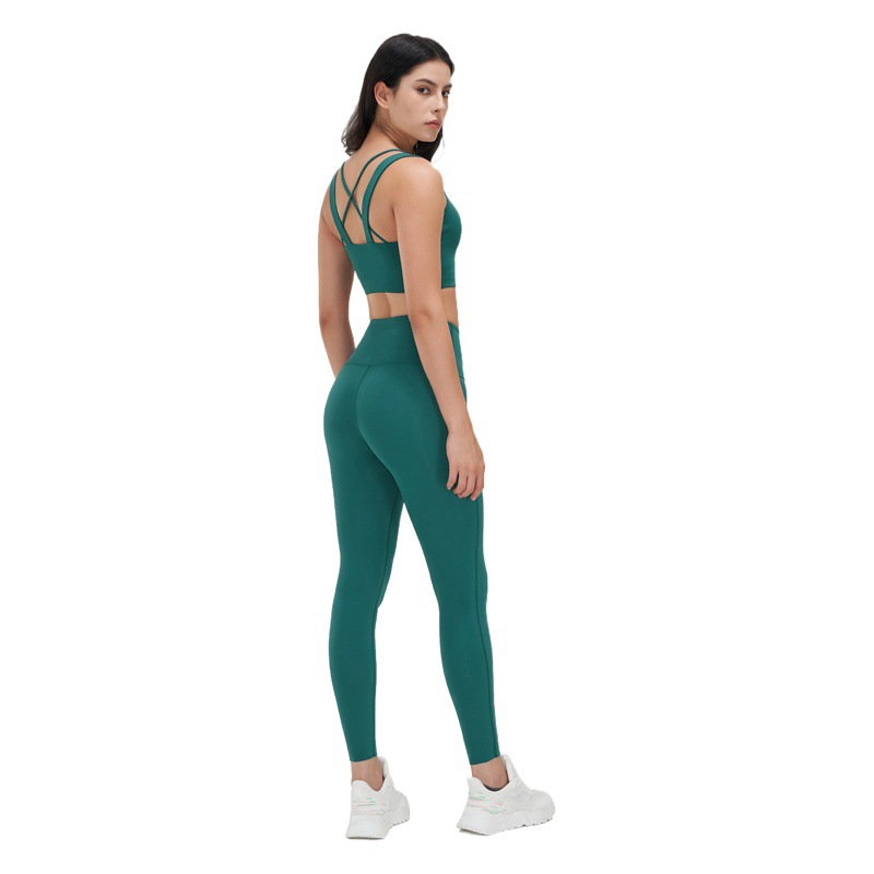 Lycra yoga Pantalones mujer desnuda cintura alta vientre contracción cadera levantamiento Pilates Fitness pantalones apretados de fondo Pantalones deportivos