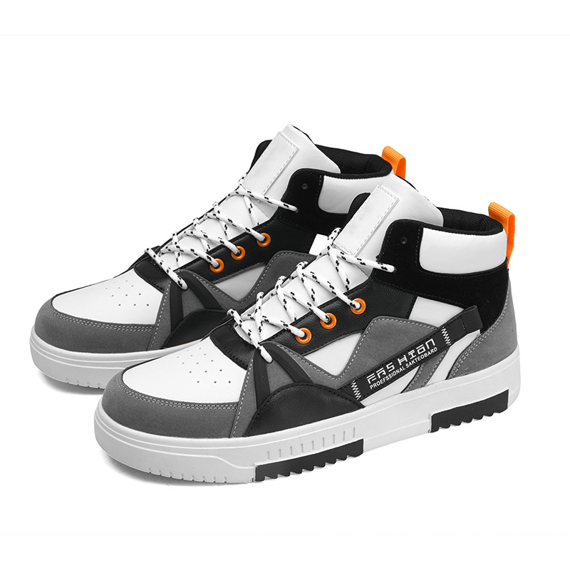 Zapatos de hombre Otoño e Invierno nueva moda alta-top deportes casual zapatos de tablero de todos los partidos nicho diseño original zapatos de moda de estudiante de secundaria