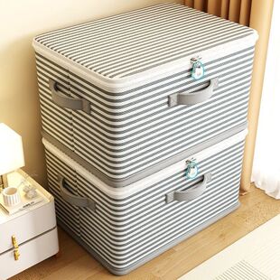 Clothes Box, Household Clothes Storage Box, Foldableable Clothes Storage Box, Wardrobe Organizer, Large Capacity Storage Box, Buckle Box
