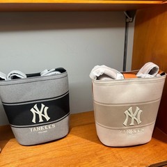 韓国mlbキャンバスバケツバッグny2025新作ファッション刺繍百合通勤バッグ大容量ショルダーバッグ女性