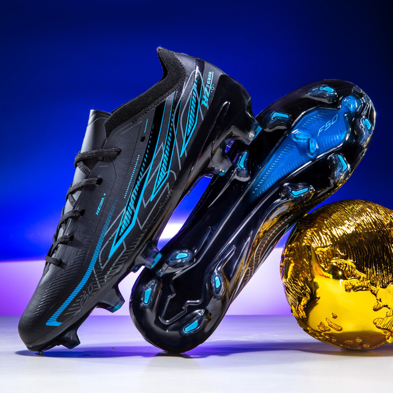 Zapatos de Fútbol de Corte Bajo Transpirables de TPU y Goma para Entrenamiento en Pastizal