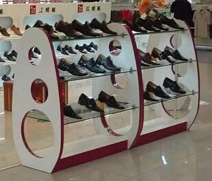 Leather Bag Display Rack, Shoe Store Display Rack, Painted Island Cabinet, Wooden Shelf, Home Stationery Bookshelf