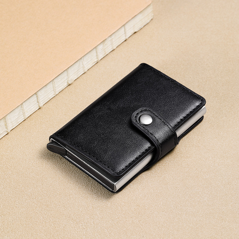 Nuevo tipo de metal automático pop-up bolsa de tarjetas para hombres y mujeres, cartucho anti-magnetizado, caja de tarjetas exquisita y simple, ultra-delgada