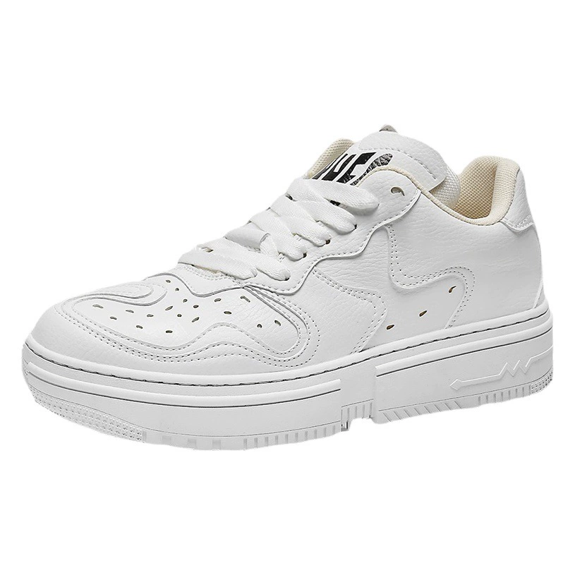 2024 новые модные дикие удобные маленькие белые туфли с лазерной полой нишой простой дизайн повседневная обувь