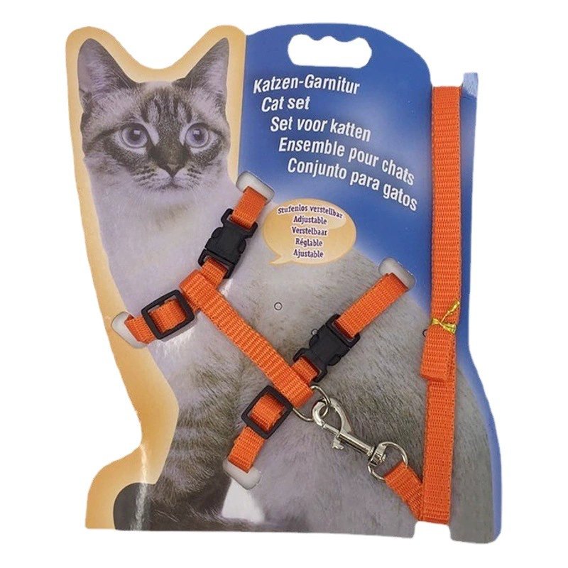 В наличии оптом поводок для домашних животных кошка промышленный Грудь назад кошка цепь Многоцветный дополнительный болт кошка веревка прямые поставки с завода