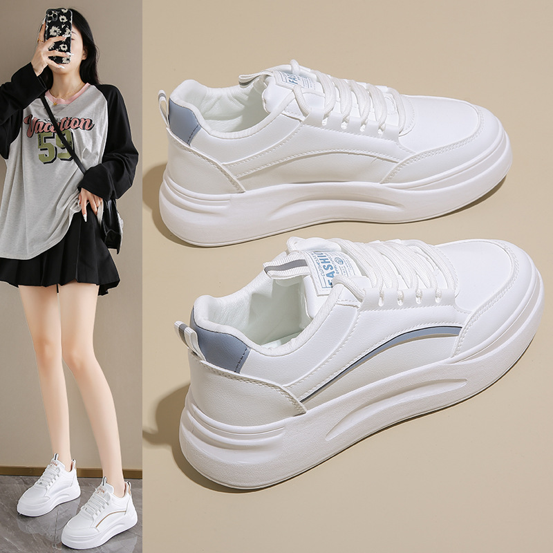 ins coreano zapatos blancos de moda 2024 otoño nuevos zapatos transpirables de skate para estudiantes de carrera zapatos casuales SH835