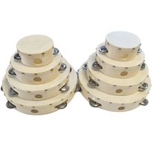 奥尔夫羊皮手鼓 早教表演道具少儿舞蹈演出手拍泡钉铃鼓教具乐器