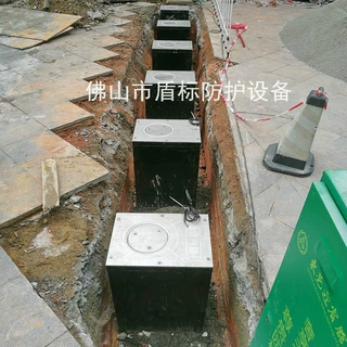 东莞迎宾馆全自动升降柱路障盾标防护订做浅埋式收缩柱子挡车路桩
