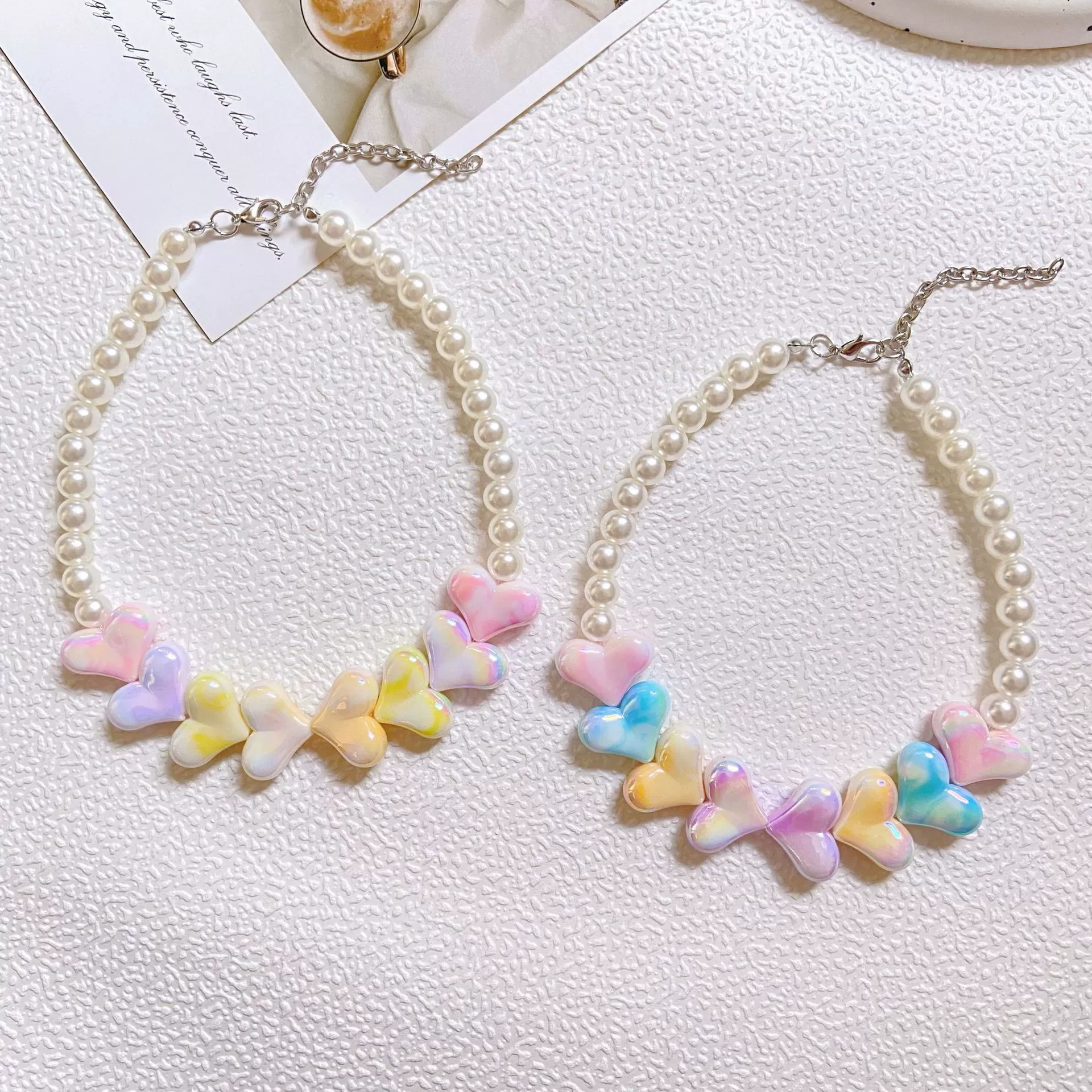 Мороженое Любовь Серии Кошка Собака Жемчужное ожерелье Дамин Сладкий милый Домашние животные Аксессуары Маленькие собачьи ошейники