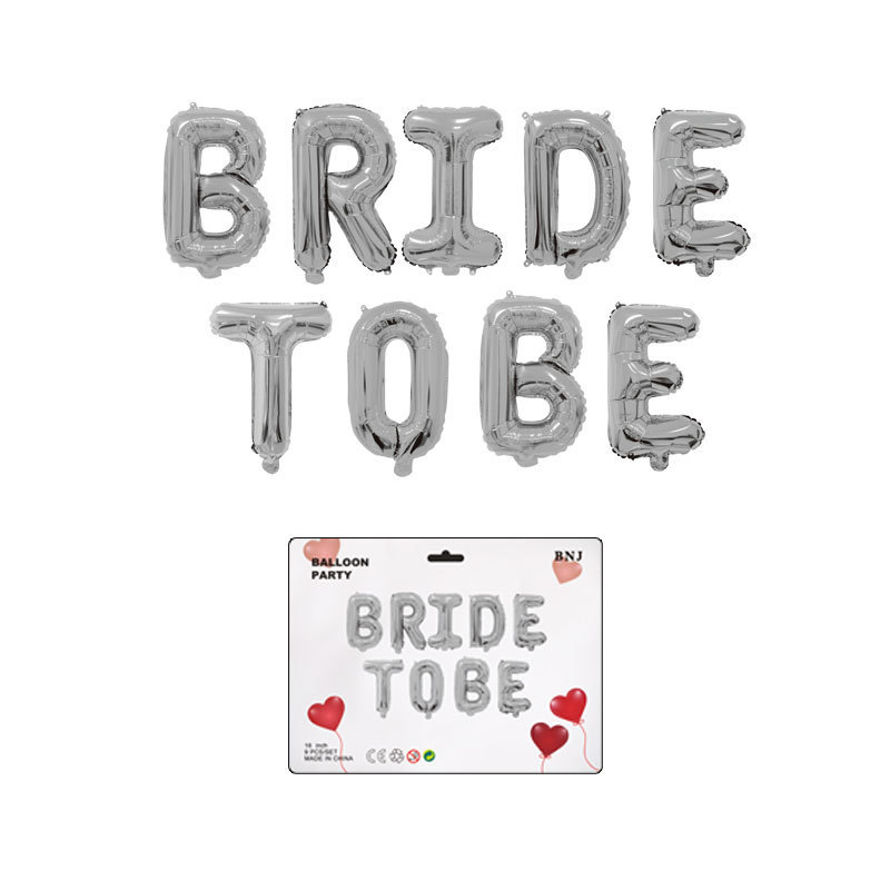 Bridetobeアルミ膜風船準花嫁紙カード包装風船セット結婚室ホテル配置独立精装|undefined