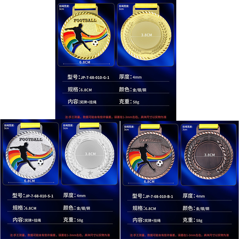 Fabricante de medallas personalizadas para diversos eventos deportivos, placas metálicas, medallas de oro, plata y bronce universales de gran venta transfronteriza para competiciones.