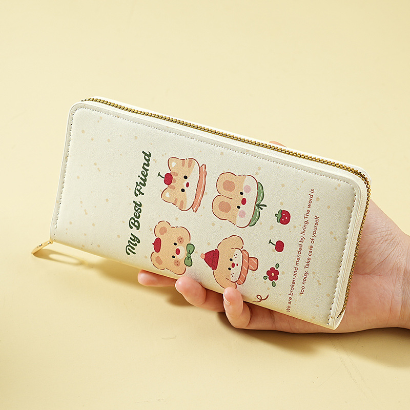 Cartera transfronteriza para mujer de dibujos animados largos lindo wallet billetera de gran capacidad billetera para mujer billetera transfronteriza