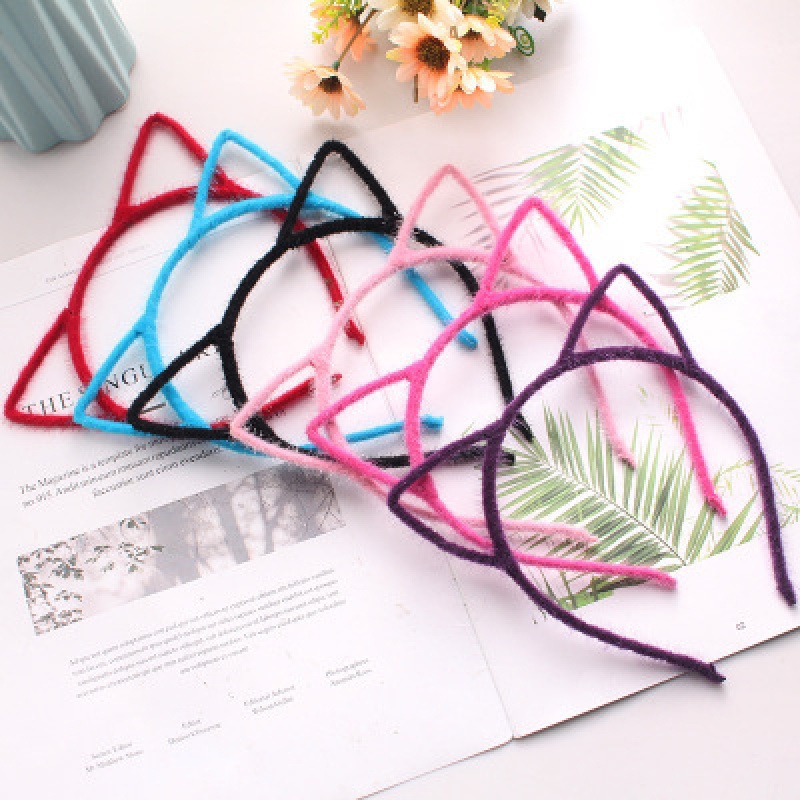 파란 고양이 머리핀 - 혼합 색상