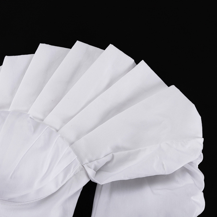 Sexy Draped Women Lantern Sleeve Tube Top Cinched Waist Lace up Top Pettiskirt Two Piece Sets