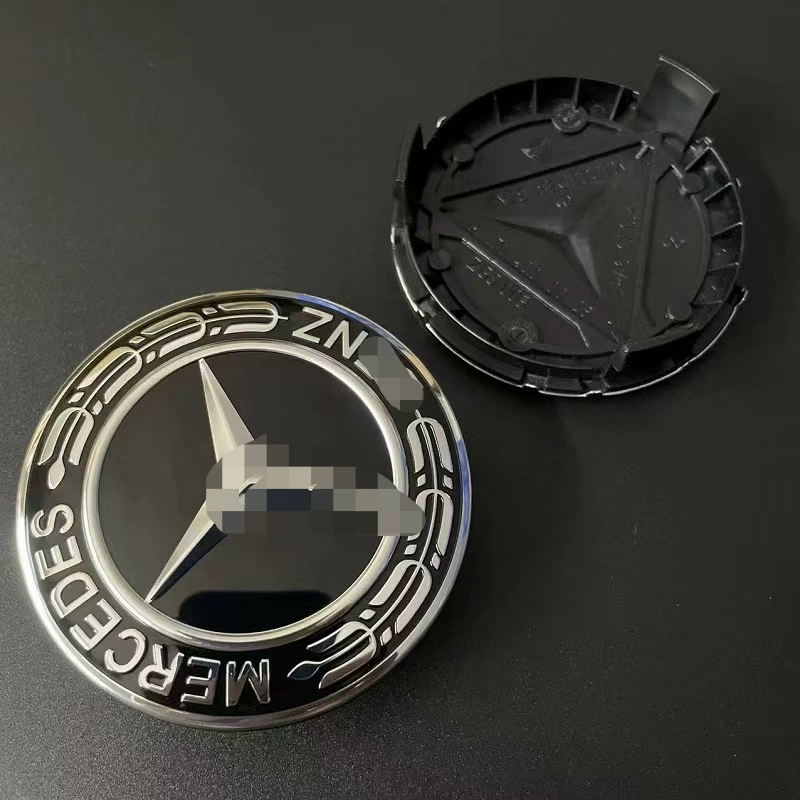 Mercedes Benz, яблоко, синие хабы, 75 мм