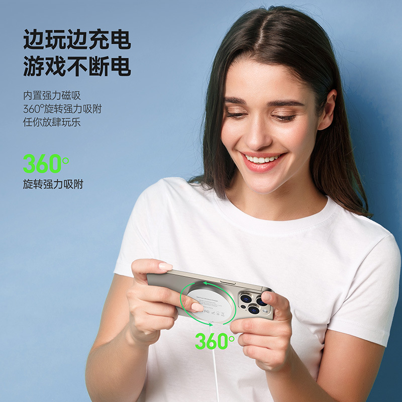 Fábrica de carga rápida inalámbrica de aleación de aluminio Qi2 al por mayor para Apple 15W cargador inalámbrico de auriculares móviles