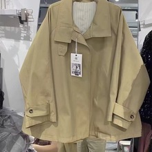 卡其色休闲气质风衣外套女中长款上衣秋冬韩版宽松显瘦小个子风衣