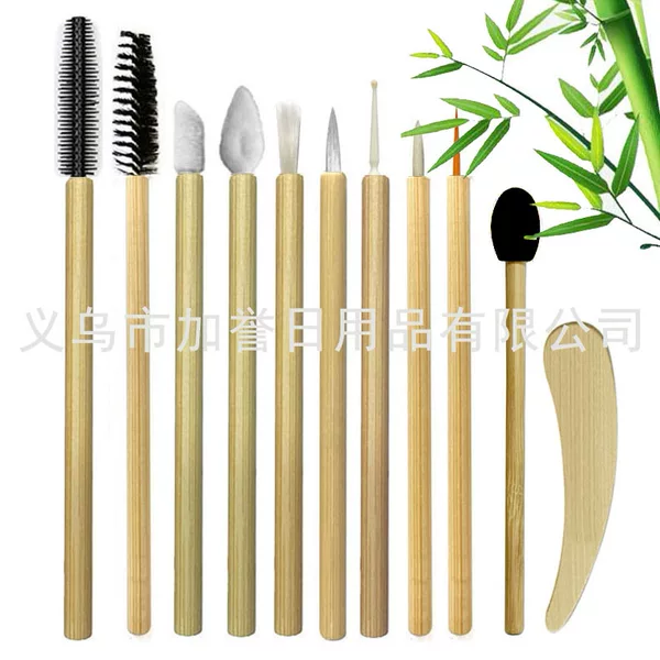 Disposable Bamboo Handle Eyelash Brush Kraft Paper Box