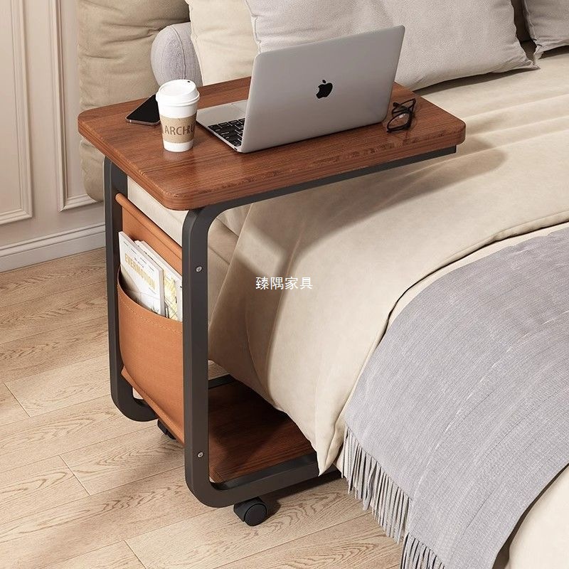 Dormitorio simple al lado de la cama esquina doméstica mesa de té móvil simple sala de estar sofá estante mesa pequeña mesa mesa lateral mesa de té